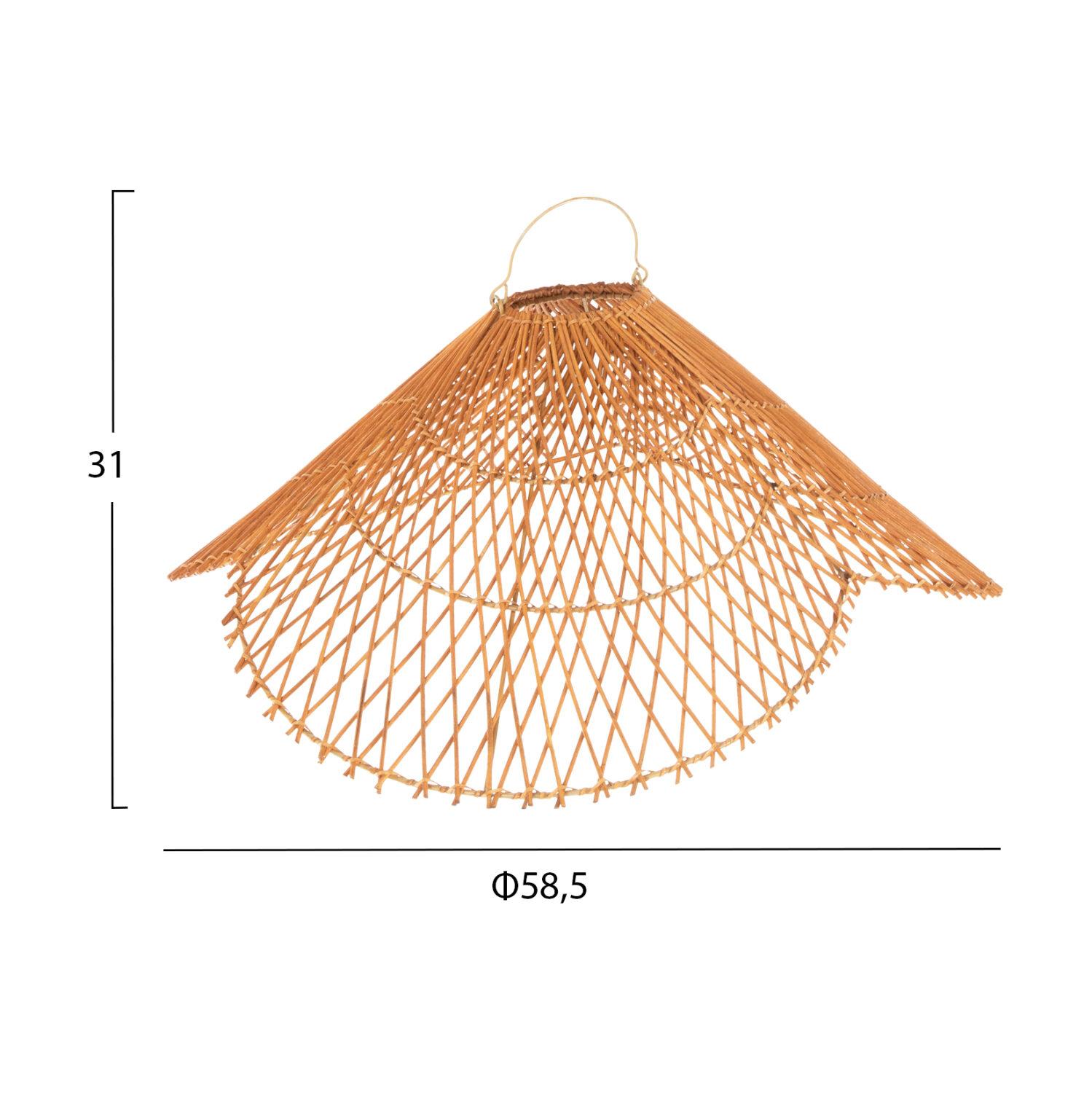 ΦΩΤΙΣΤΙΚΟ ΟΡΟΦΗΣ ΚΡΕΜΑΣΤΟ FB97878.01 RATTAN ΣΕ ΜΠΕΖ ΤΗΣ ΑΜΜΟΥ ΧΡΩΜΑ Φ58,5x31Yεκ
