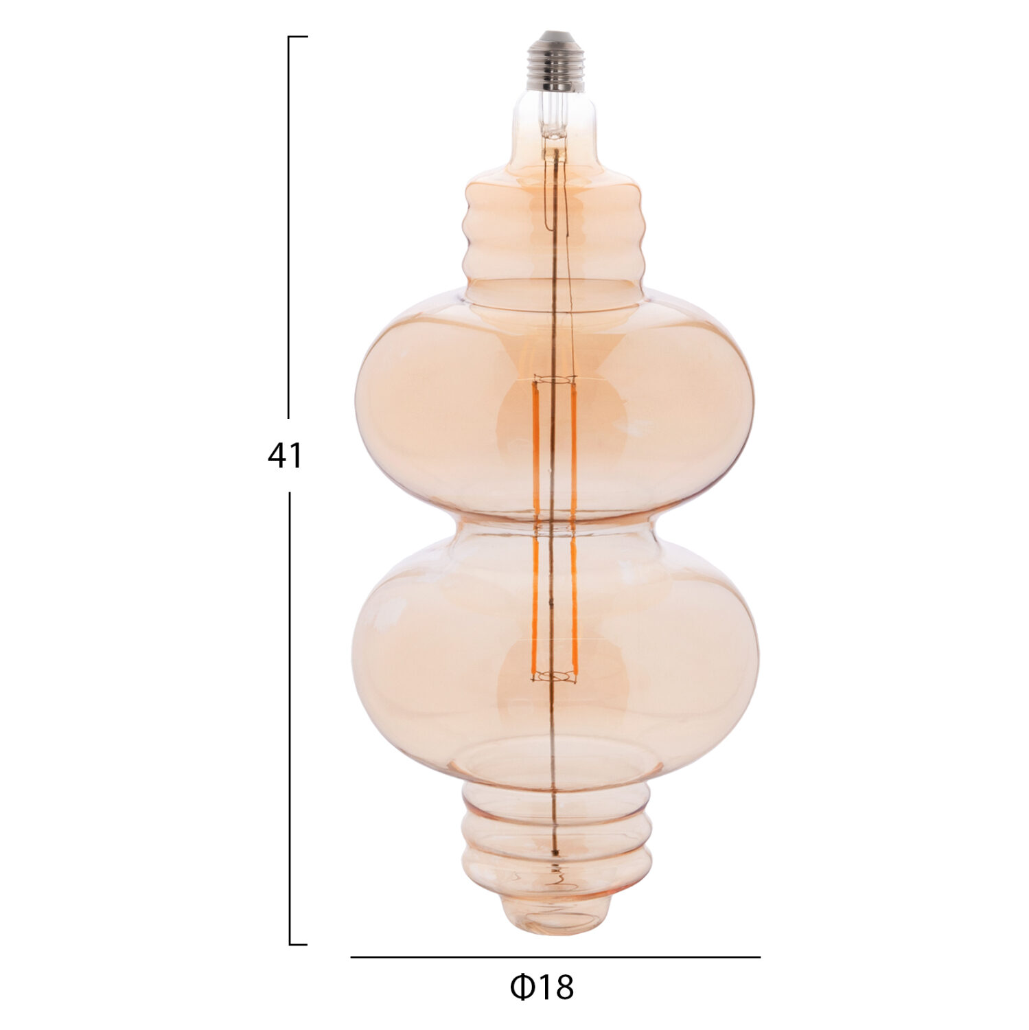 ΛΑΜΠΤΗΡΑΣ LED FILAMENT 8W E27 3000K GOLD COLOR DIMMABLE FB94053.02