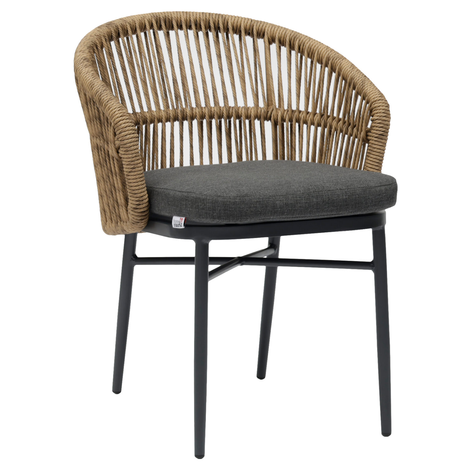 ΠΟΛΥΘΡΟΝΑ ΑΛΟΥΜΙΝΙΟΥ FB96265.01 ΣΚΟΥΡΟ ΓΚΡΙ- P.E.RATTAN ΣΕ ΦΥΣΙΚΟ 65x56x82Υεκ.
