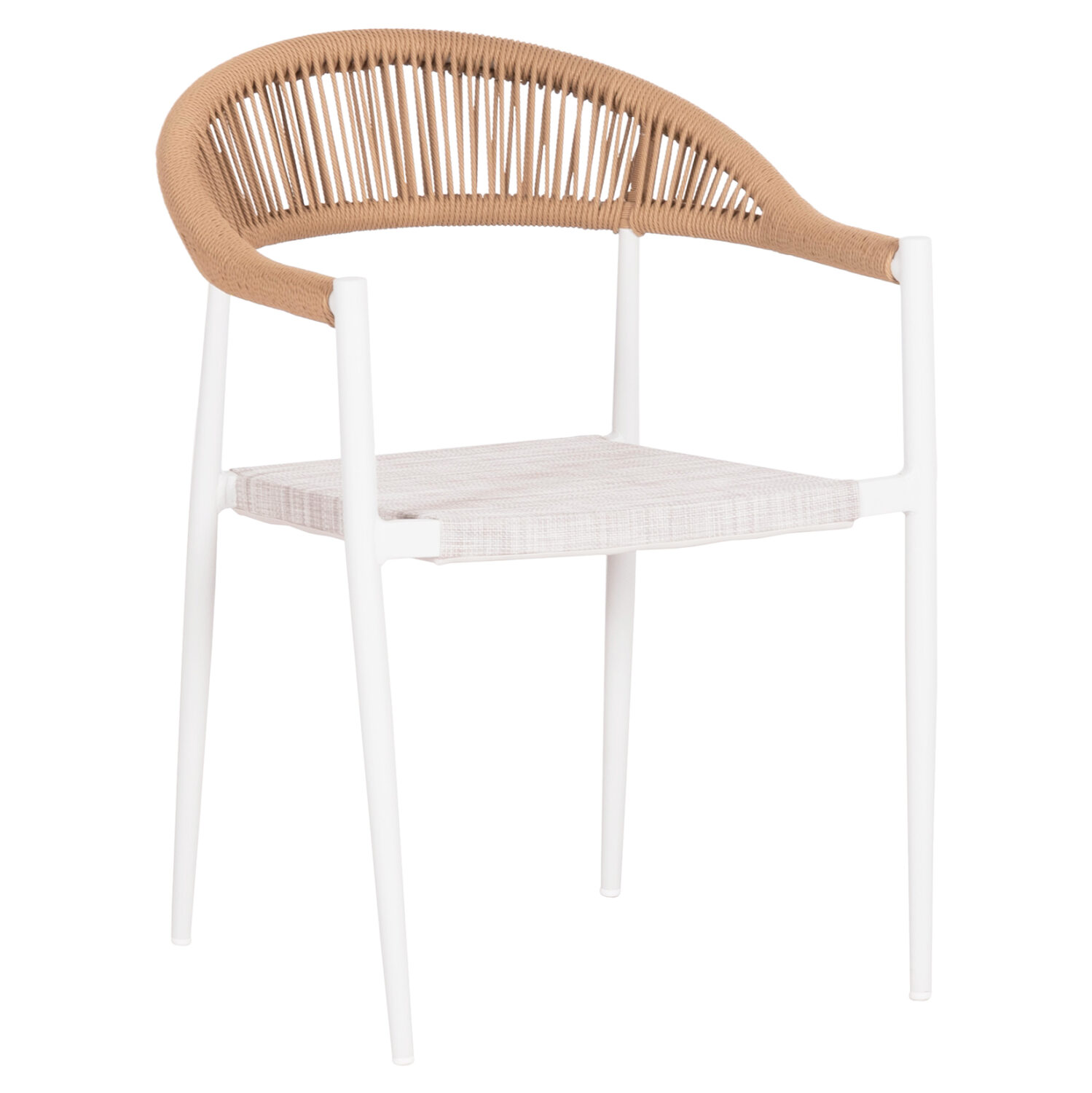 ΠΟΛΥΘΡΟΝΑ FB96284.01 ΑΛΟΥΜΙΝΙΟ & TEXTILENE ΛΕΥΚΟ--P.E.TWISTED RATTAN 55x56x79Υεκ